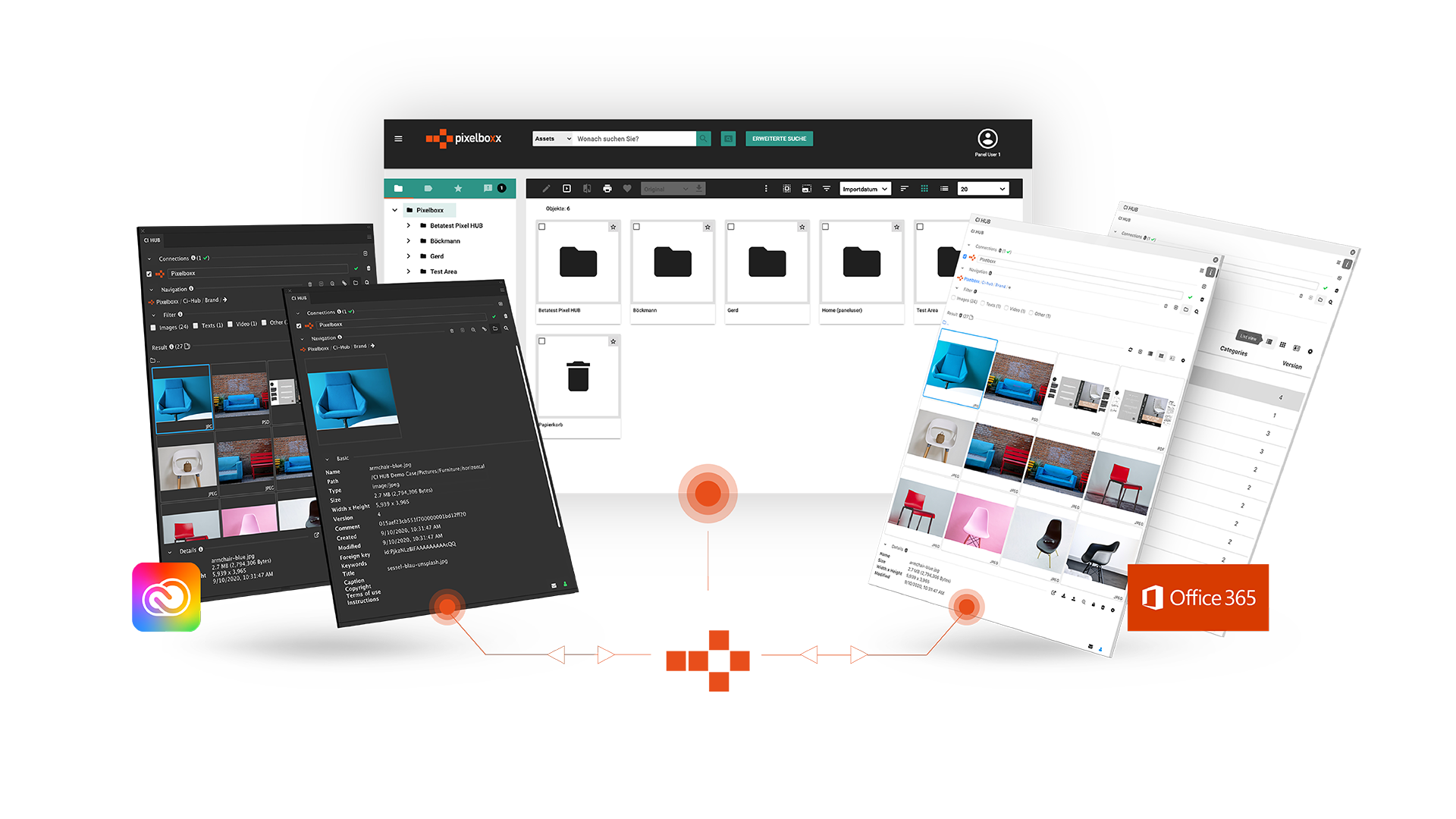 Pixelboxx Connector for Adobe Creative Cloud and Microsoft 365